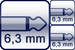 Klinke 2p.<br>2x Klinke 2p.