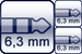 Winkel-Klinke 3p.<br>2x Winkel-Klinke 2p.