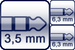 Mini-Klinke 3p.<br>2x Klinke 2p.