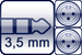 Mini-Klinke 3p.<br>2x XLR 3p. male