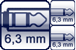 Klinkenbuchse 3p.<br>2x Klinke 2p.