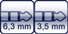 Klinke 3p. 6,3 mm <br>Klinke 3p. 3,5 mm