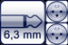 Klinke 2p. 6,3mm<br>2x XLR 3p. male