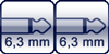 Winkelklinke 2p. 6,3mm<br>Winkelklinke 2p. 6,3mm