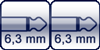 Winkelklinke 2p. 6,3mm<br>Klinke 2p. 6,3mm