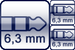 Klinke 3p.<br>2x Klinkenbuchse 3p.