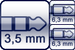 Mini-Klinke 3p.<br>2x Klinkenbuchse 2p. 6,3mm