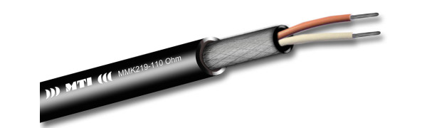MTI Prof. Digital Miniatur Micro-Cable, 1x2x0,19 mm², 110 Ohm, O.F.C., sw