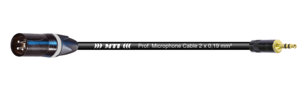 MTI Digital Micro-Cable, XLR-male 3p./Mini-Kl. 3p., schwarz, 1,0 m