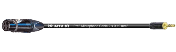 MTI Digital Micro-Cable, Neutrik XLR-fem./Mini-Kl. 3p., br., 2,0 m