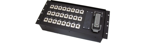 19''-Stagebox 24x XLR-male, HAN72 male