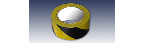 PVC-Warnband-GE/SW - 50 mm x 33 m