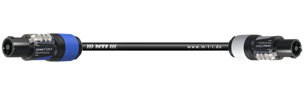 Lastverbindung, Powercon bl./gr., 3x 1,5mm², 2,5 m