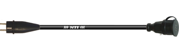 MTI-TITANEX Lastverlängerung, Schuko St./Bu. Gummi, 3x 2,5 mm², IP54/IP44, 3,0 m