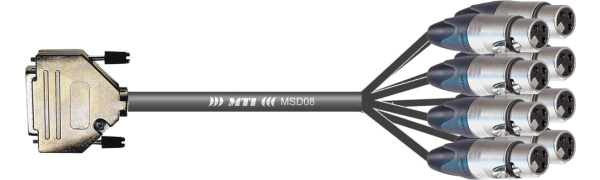 MTI First Class Analog-Loom, D-Sub-male 25p./XLR-fem. 3p., 8Ch.