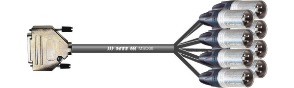 MTI First Class Analog-Loom, D-Sub-male 25p./XLR-male 3p., 8Ch.