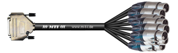 MTI Digital-Loom, D-Sub-male 25p./Neutrik XLR-male, AES/EBU, L-Acoustics, 2,0 m
