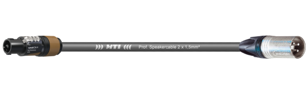 MTI Speakercable, 2x 1,5 mm², Neutrik Speakon/XLR-male