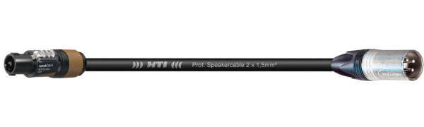 MTI Speakercable, 2x 1,5 mm², Neutrik Speakon/XLR-male