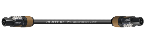 MTI Speakercable, 2x2,5mm² O.F.C., Speakon, schwarz