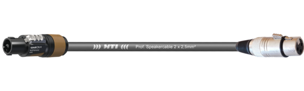 MTI Speakercable, 2x 2,5 mm², Speakon/XLR-fem.