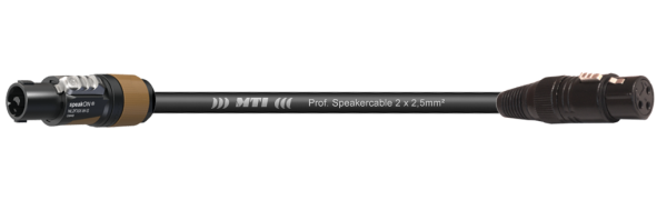 MTI Speakercable, 2x 2,5 mm², Speakon/XLR-fem.