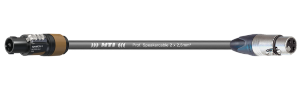 MTI Speakercable, 2x 2,5 mm², Neutrik Speakon/XLR-fem.