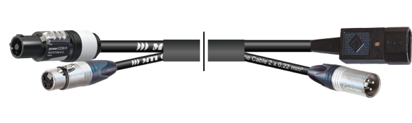 MTI Prof. Kombi-Core 1x Kaltg.-Bu./XLR-male auf 1x Powercon FCB/XLR-fem.
