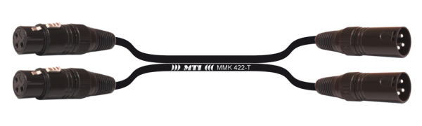 MTI Twinline, 2x XLR-fem./male, 3p.