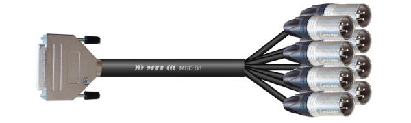 MTI First Class Analog-Loom, D-Sub-fem.25p./XLR-male 3p. 8 Ch.