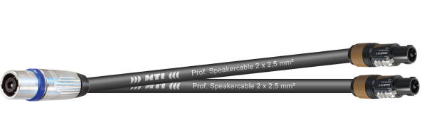 MTI LS-Breakout, 2x 2x2,5mm², Metall-Speakon, 1x 4p.fem./2x 2p.male