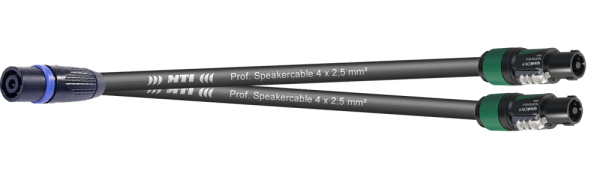 MTI LS-Y-Kanalsplit, 2x 4x2,5mm², Speakon, 1x 4p.fem. Metall sw./2x 4p.male