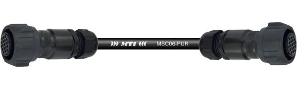MTI prof. Multicore, 6x2x0,14 mm² PUR,Tourline 19p. fem./fem. m. Ü., 1,0 m