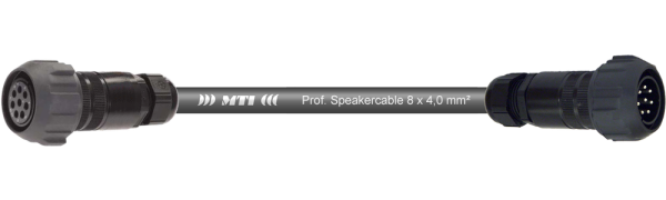 MTI Speakercore, 8x4,0 mm², PACOM 8p. fem./male m. Ü., 20,0 m