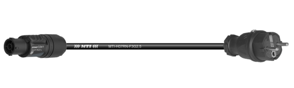 Zuleitung, Schuko St. Vollgummi/True1, 3x 2,5 mm²