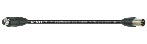 MTI Digital Micro-Cable, XLR-fem./male 3p. High Density IP67