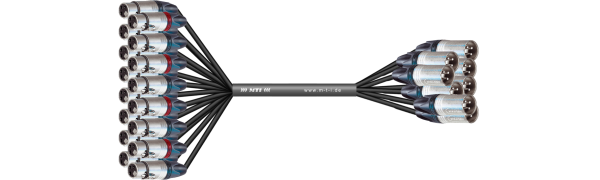 Y-Insert-Loom, Neutrik 8x XLR-male 3p./16x XLR-fem. 3p.