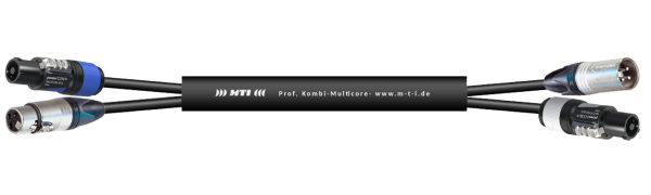 MTI Prof. DMX-Kombi-Core 1x Powercon bl./gr. XLR-fem./male, 1,0 m