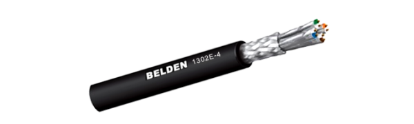 MTI/Belden Prof. 4x CAT6E-Multicore, AWG24/7, schwarz
