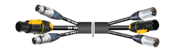 MTI Prof. Kombi-Core 1x True1-TOP In./Out./2x XLR-male auf 2x XLR-fem., 15,0 m