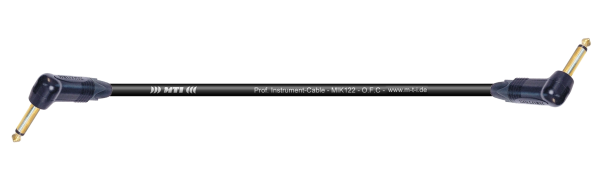 MTI Instr.-Cable TP7022, Neutrik 2x W.-Klinke 2pol., schwarz, Goldkte., 0,2 m