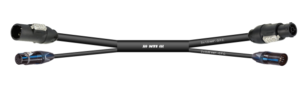 MTI Prof. DMX-Kombi-Core 1x Powercon TRUE1-IN/OUT XLR-fem./male 5pol.