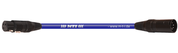 MTI DMX-Adapter, XLR-fem. 3p./male 5p., blau
