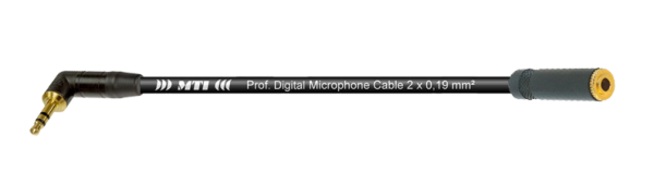 MTI Digital Micro-Cable, Mini-Kl.-Bu./Winkel-Mini-Kl.3p., 0,2 m