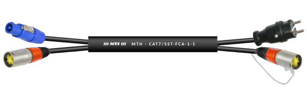MTI CAT7 Ethercon/Schuko-St. Gummi/PowerCon NAC3FCA 3x 1,5 mm², 7,5 m