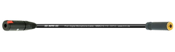 MTI Digital Micro-Cable, Kl.-Bu.sw./Mini-Kl.-Bu. 3p.sw.Goldkontakt, 1,5 m