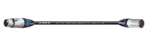 MTI Prof. DMX-Cable, Neutrik XLR-fem./male 4p., 0,5 m