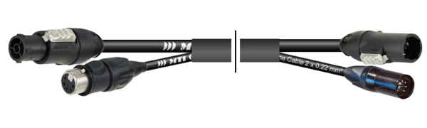 MTI Prof. DMX-Kombi-Core 1x Powercon TRUE1-TOP IN/OUT XLR-fem./male 5pol., IP65