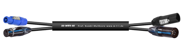 MTI DMX-Kombi-Core Powercon FCA/True1-TOP-M/XLR 5p.-fem./male, 1,0 m