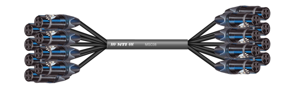MTI Analog-Loom, XLR-fem./fem. 3p., sw. 8Ch., 4,0 m